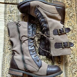Stylish Brown Combat Boots